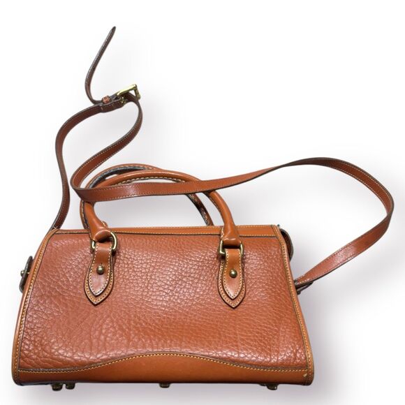 Dooney & Bourke Vintage Satchel Crossbody All‎ Weather Leather Acorn Brown - Picture 2 of 6
